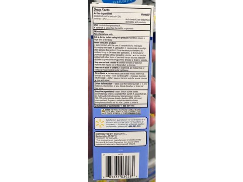 Equate Extra Strength Therapeutic Dandruff Shampoo, 6 fl oz/177 mL