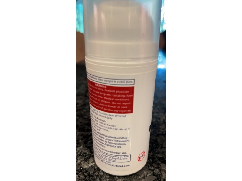 CBD STAT THC-Free Muscle Gel, 3 fl oz/88.7 mL