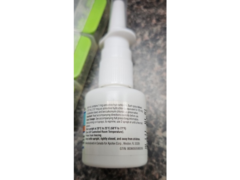Azelastine HCI Nasal Solution 0.1%, 30 mL, Appotex (Rx)