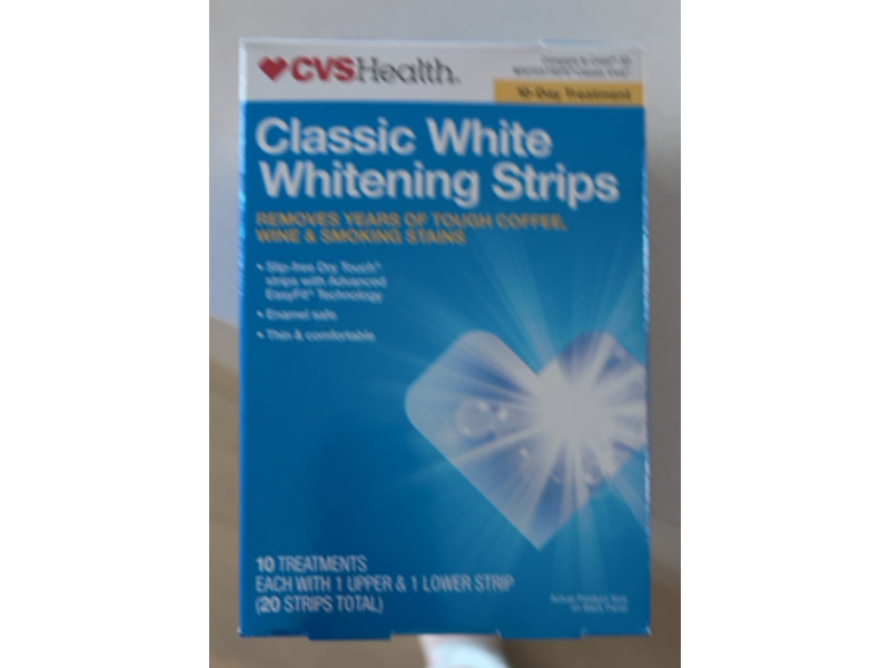CVS Health Classic White Whitening Strips, 10 Count
