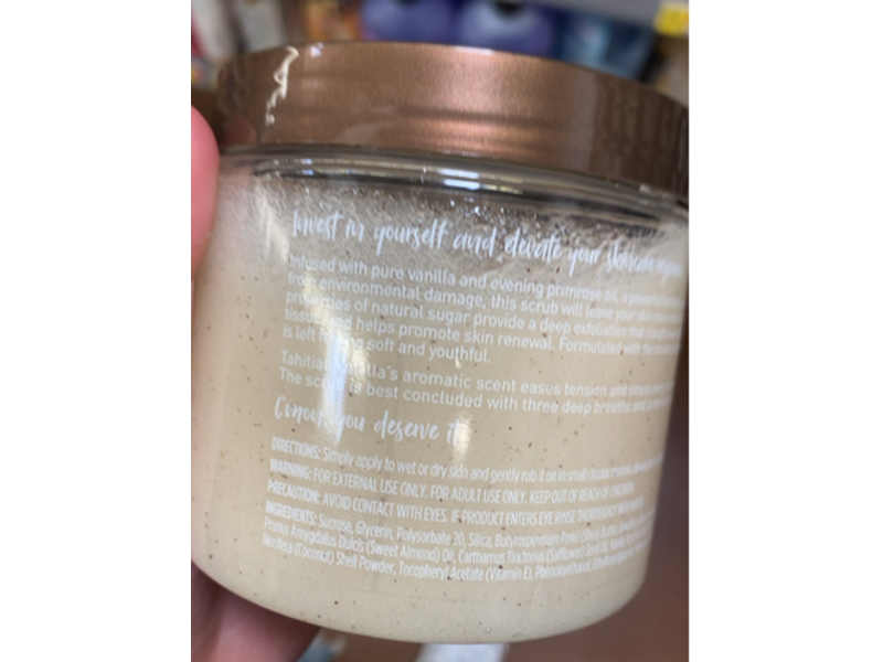 Tahitian Shea Sugar Body Scrub, Vanilla Extract & Evening Primrose Oil, 18 oz/510 g