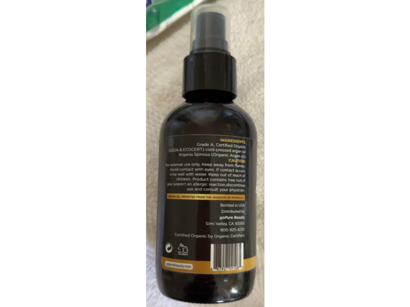 Gopure Argan Oil, 4 fl oz/120 mL