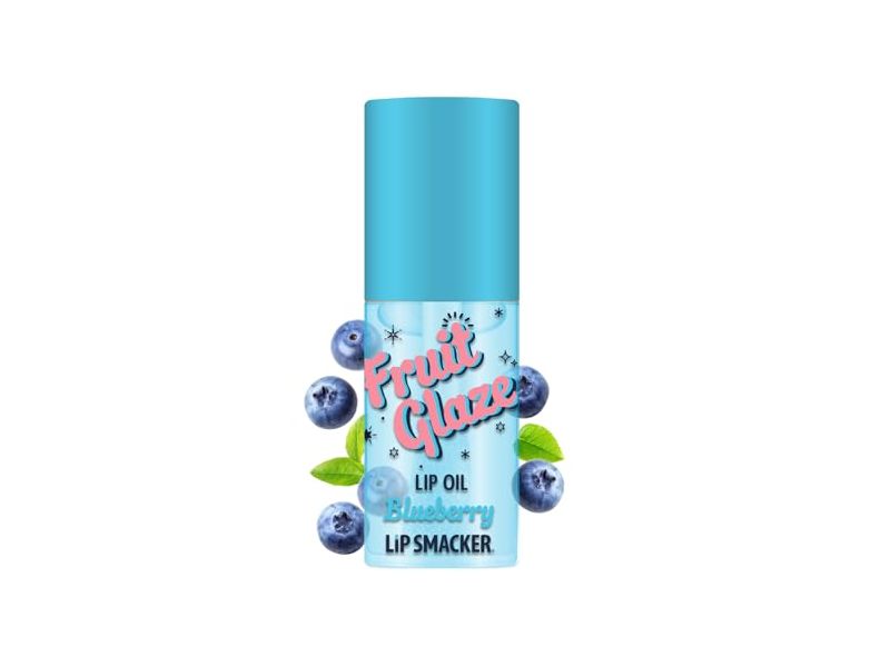 Lip Smacker Fruit Glaze Lip Oil, Blueberry Bleuet, 0.21 fl oz/6.35 mL