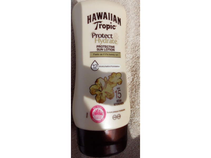 Hawaiian Tropic Protective Sun Lotion, Protect & Hydrate, SPF 15, 180 mL