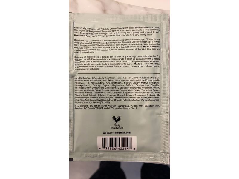 AG Hair Care Repair Serum, 0.5 fl oz/15 mL