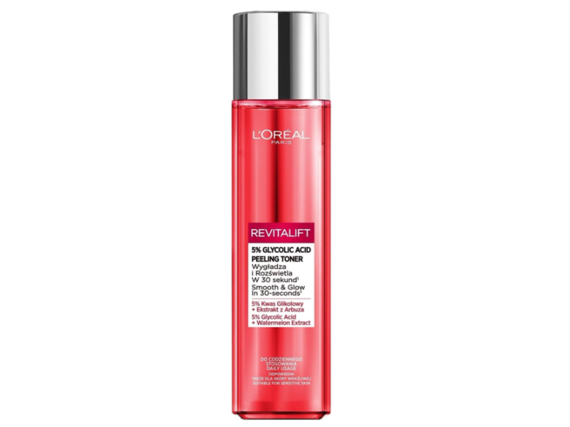 L'Oreal Paris Revitalift Peeling Toner, 5% Glycolic Acid+Watermelon Extract, 180 mL