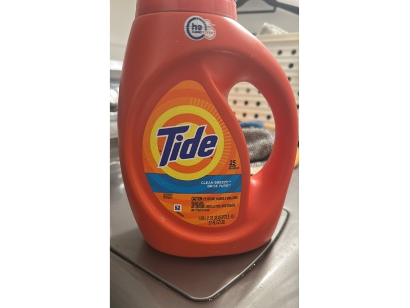 Tide Liquid Detergent, Clean Breeze, 25 Loads, 37 fl oz/1.09 L