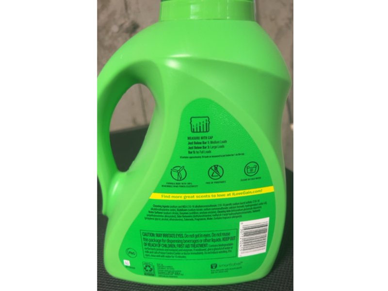 Gain + Odor Defense Liquid Laundry Detergent, Super Fresh Blast Scent, 113 Oz, 78 Loads,