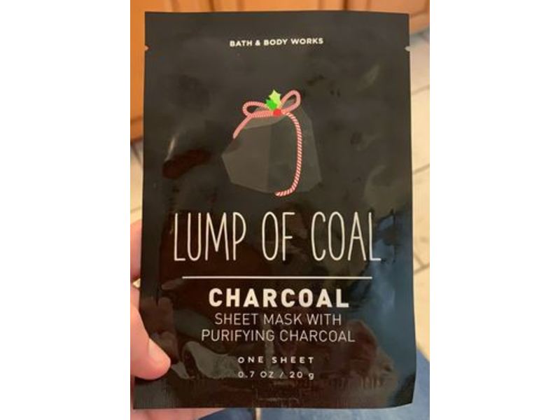 Bath & Body Works Lump of Coal Sheet Mask, Charcoal, 0.7 oz/20 g