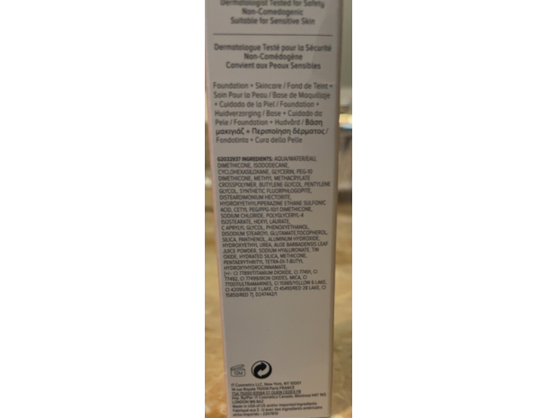 It Cosmetics Your Skin But Better Foundation + Skincare, Medium Cool 30, 1 fl oz/30 mL