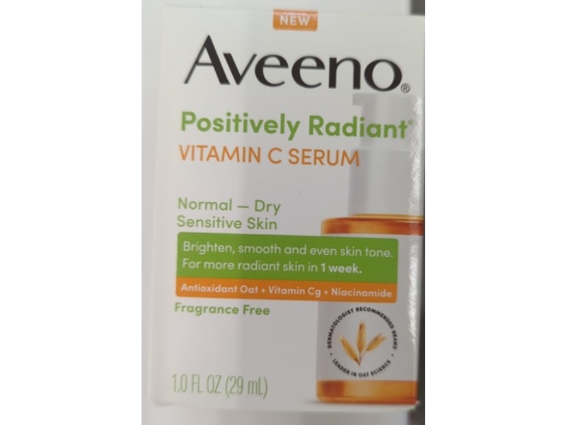 Aveeno Positively Radiant Serum, Vitamin C, 1 fl oz/29 mL