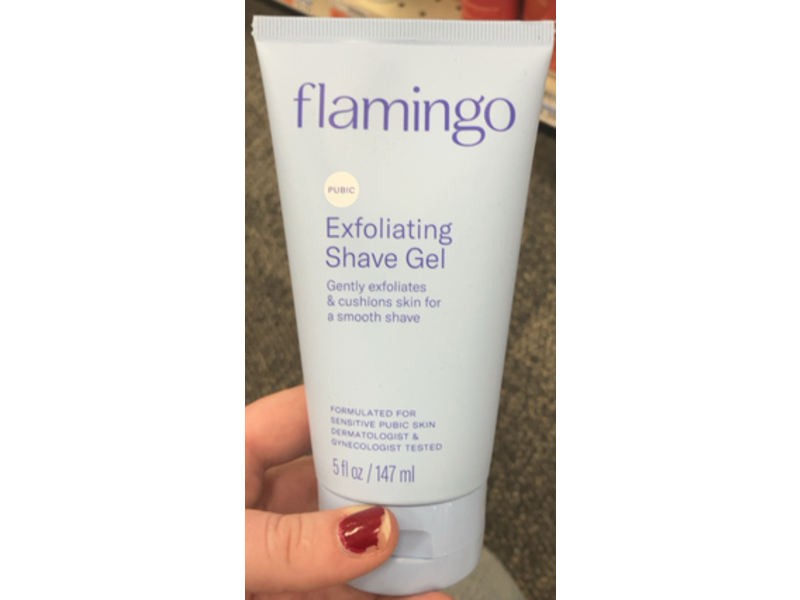 Flamingo Pubic Exfoliating Shave Gel, 5 fl oz/147 mL