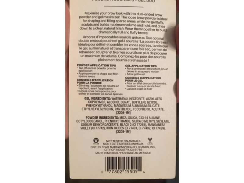 Wet N Wild Brow Maximizer Powder + Gel Duo, Medium Brown, 0.11 fl oz/3.5 mL