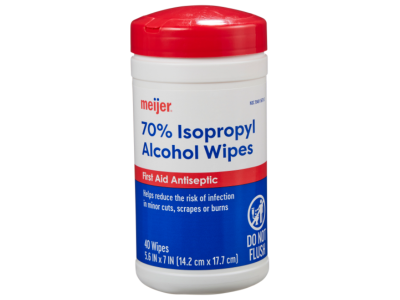 Meijer Isopropyl Alcohol Wipes, 40 Count
