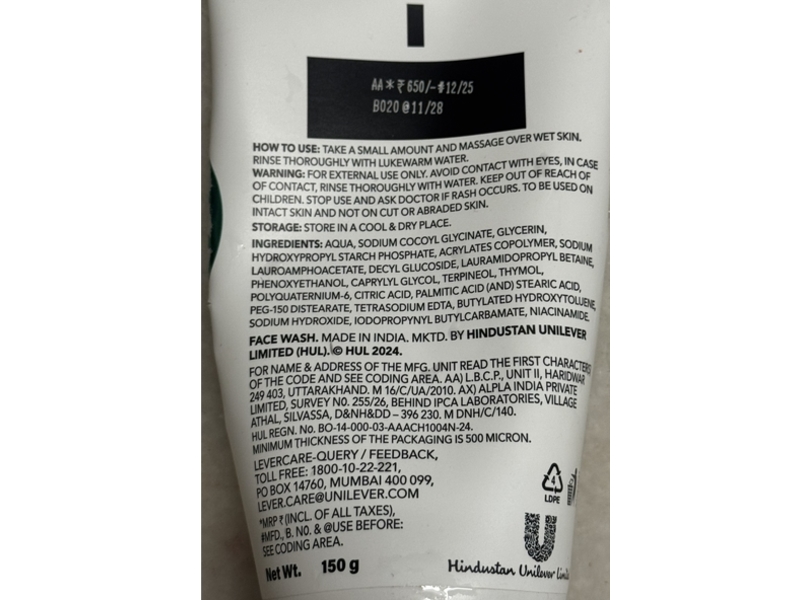 Novology Acne Deep Clearing Cleanser, Thymol + Terpinol, 150 g