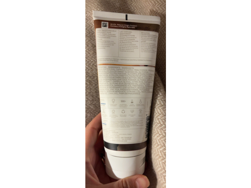 Korres Body Smoothing Milk, Bergamot Pear, 6.76 fl oz/200 mL