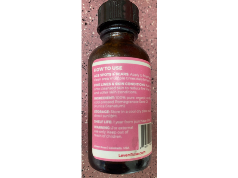 Leven Rose Pomegranate Seed Oil, 1 fl oz/30 mL