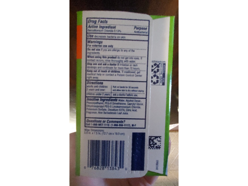 Wet Ones Kids' Writable On Wrapper Antibacterial Hand Wipes, Fruity Fresh Scent, 24 Count, Pack Of 6