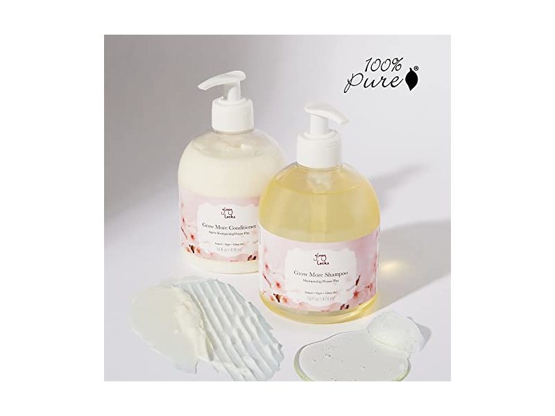 100% Pure Glossy Locks Grow More Conditioner, 16 fl oz/474 mL
