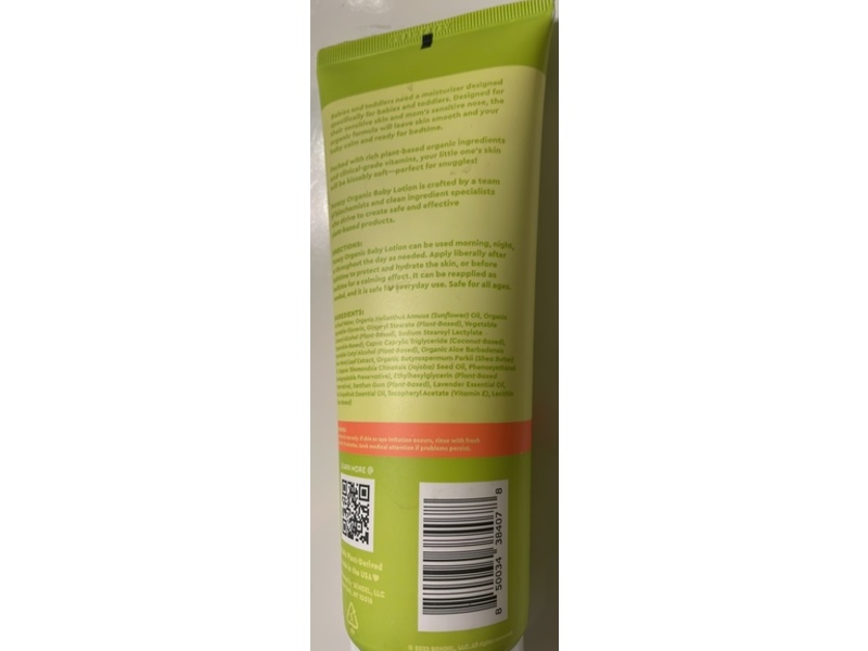 Puracy Organic Baby Lotion, Lavender + Grapefruit, 8 fl oz/237 mL