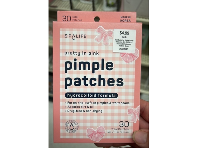 SpaLife Pimple Patches, Pretty In Pink, 30 Count