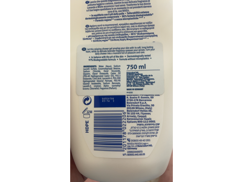 Nivea Body Wash, Goodbye Stress, 25.36 fl oz/750 mL