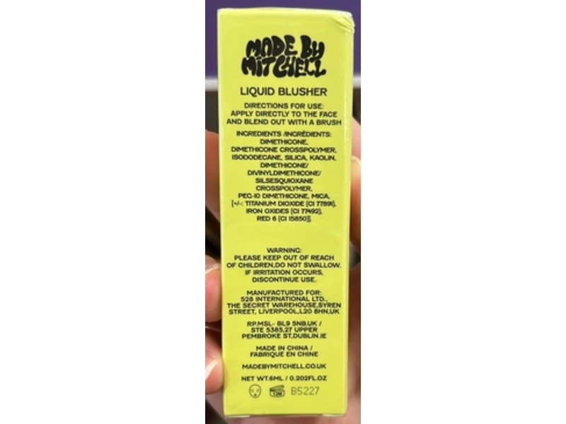 Made By Mitchell Blursh Liquid Blusher, Where's the SPF?, 0.202 fl oz/6 mL