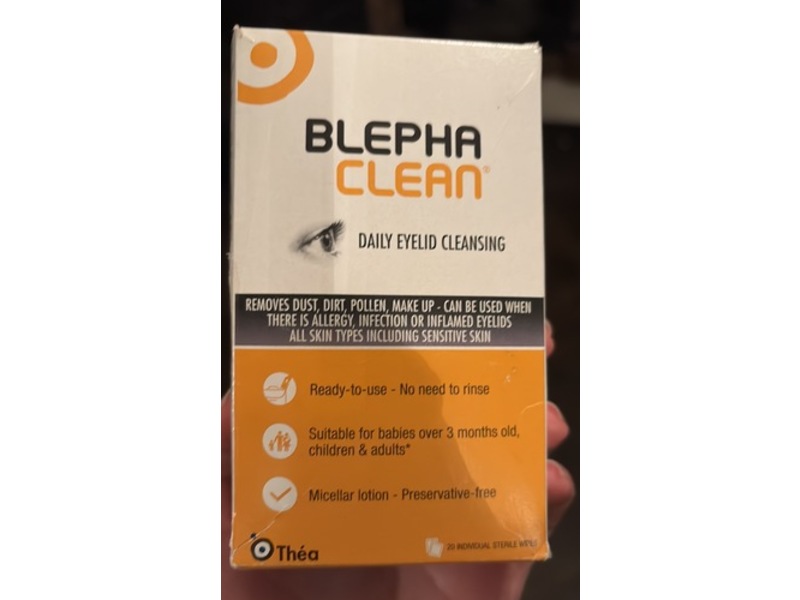 Thea Blepha Clean Daily Eyelid Cleansing Wipes, 20 Count