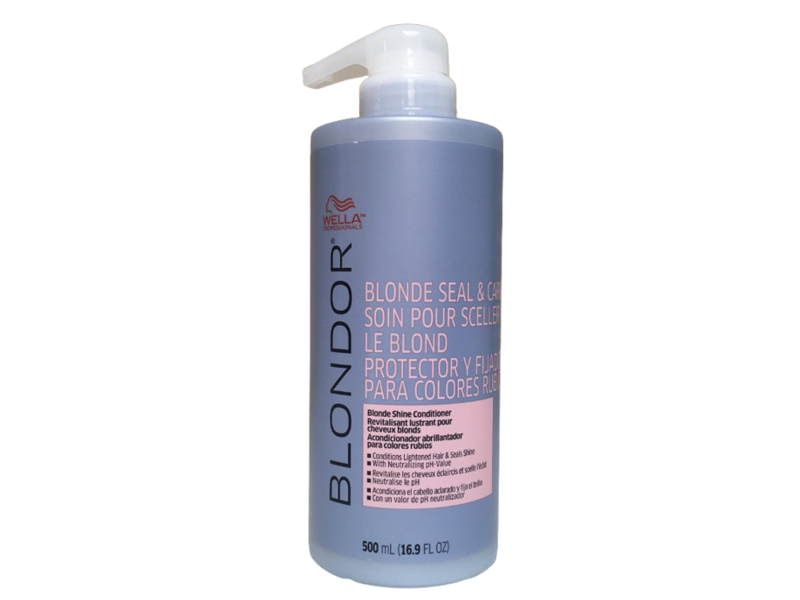 Wella Professionals Blondor Blonde Seal & Care Blonde Shine Conditioner, 16.9 fl oz/500 mL