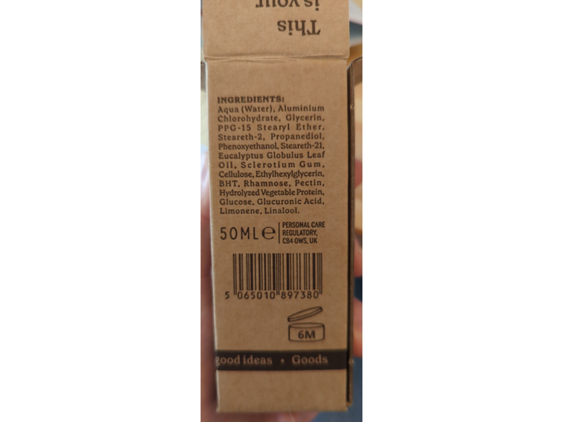 Life Supplies Balancing Deodorant, Eucalyptus Fragrance, 50 mL