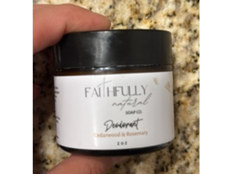 Faithfully Natural Soap Co. Deodorant, Cedarwood & Rosemary, 2 oz
