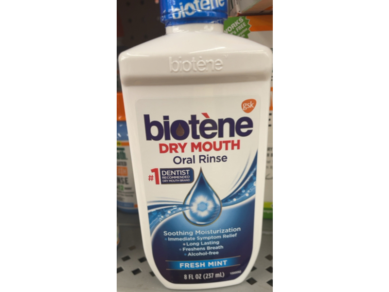 Biotene Dry Mouth Oral Rinse, Fresh Mint, 8 fl oz/237 mL