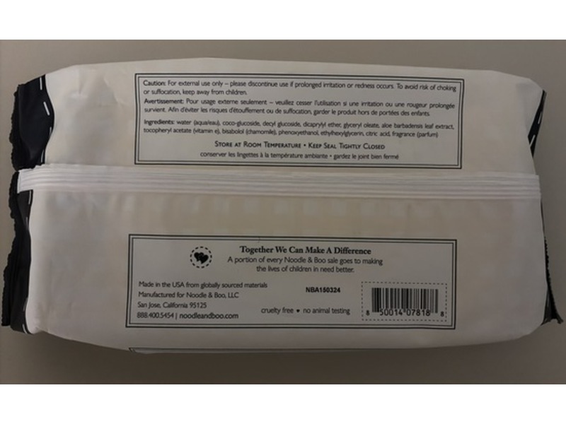 Noodle & Boo Ultimate Cleansing Cloths, 72 Count, Pack Of 6