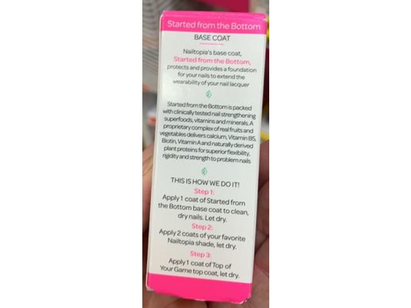 Nailtopia Base Coat, Started From The Bottom, 0.41 fl oz/12 mL