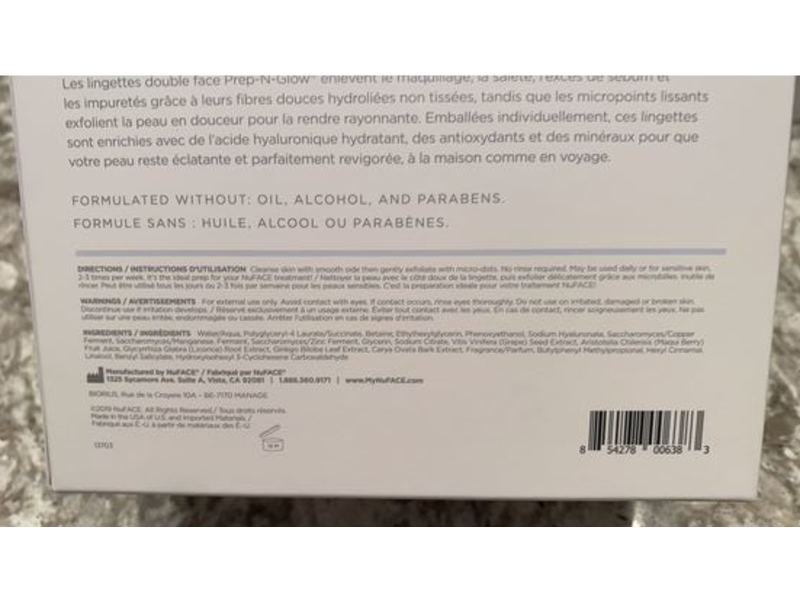 Nuface Prep-N-Glow Cleansing Cloths, Pack Of 20