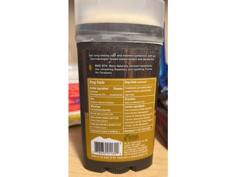 Every Man Jack Antiperspirant + Deodorant, Sandalwood, 2.6 oz/73 g