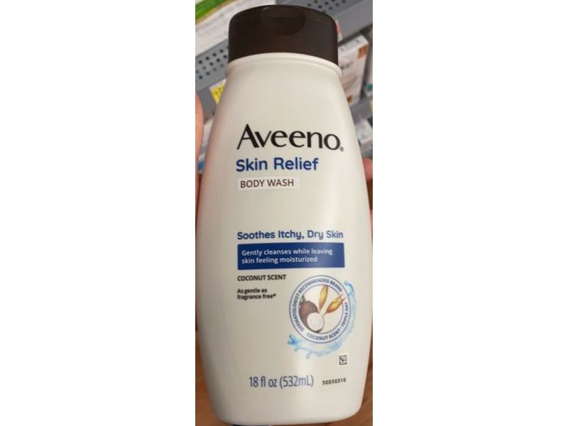 Aveeno Skin Relief Oat Body Wash, Coconut Scent, 18 fl oz/532 mL