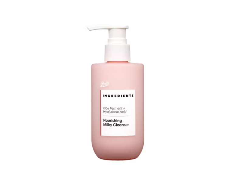 Boots Nourishing Milky Cleanser, Rice Ferment + Hyaluronic Acid, 200 mL