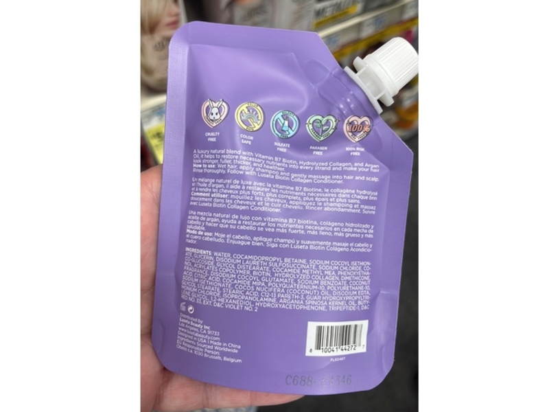 Luseta Biotin & Collagen Shampoo, 2.02 fl oz/60 mL
