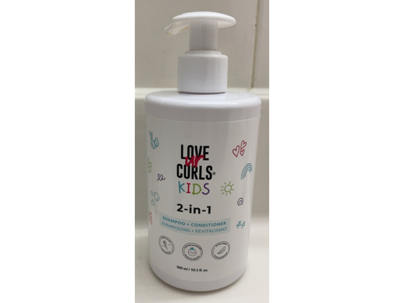 LUS Love Ur Curls Kids 2-In-1 Shampoo & Conditioner, 10.1 fl oz/300 mL