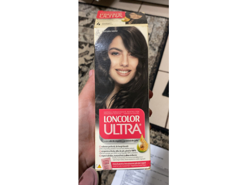 Loncolor Ultra Permanent Hair Dye, 4 Medium Brown, 100 mL