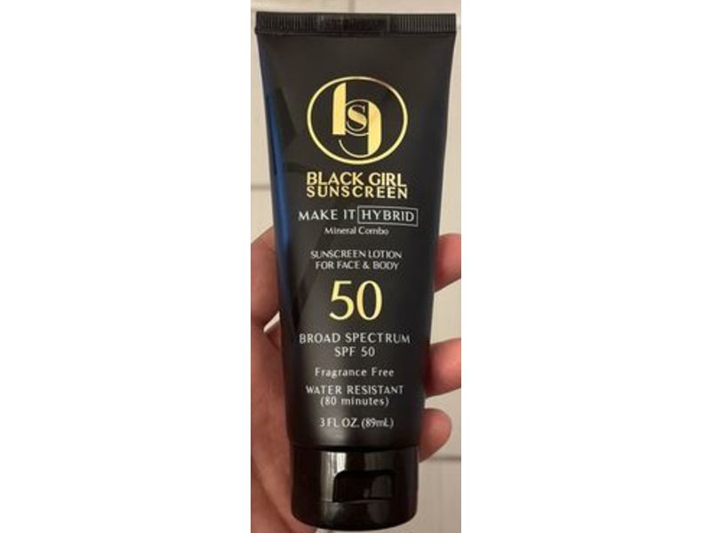 Black Girl Sunscreen Make It Hybrid Sunscreen Lotion, SPF 50, 3 fl oz/89 mL