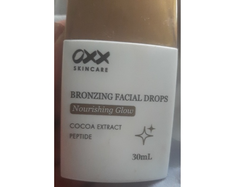 OXX Skincare Nourishing Glow Bronzing Facial Drops, Cocoa Extract & Peptide, 30 mL