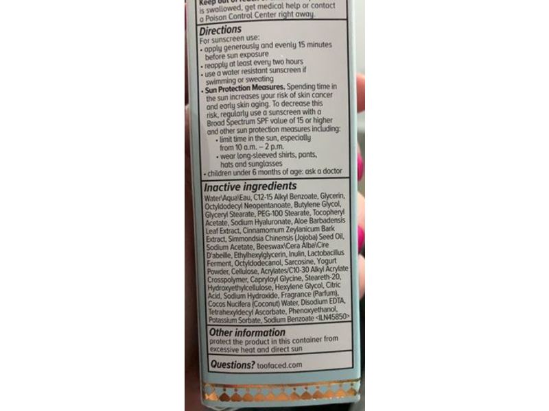 Too Faced Hangover Good To Go Skin Protecting Moisturizer, SPF 25, 1.4 fl oz/40 mL