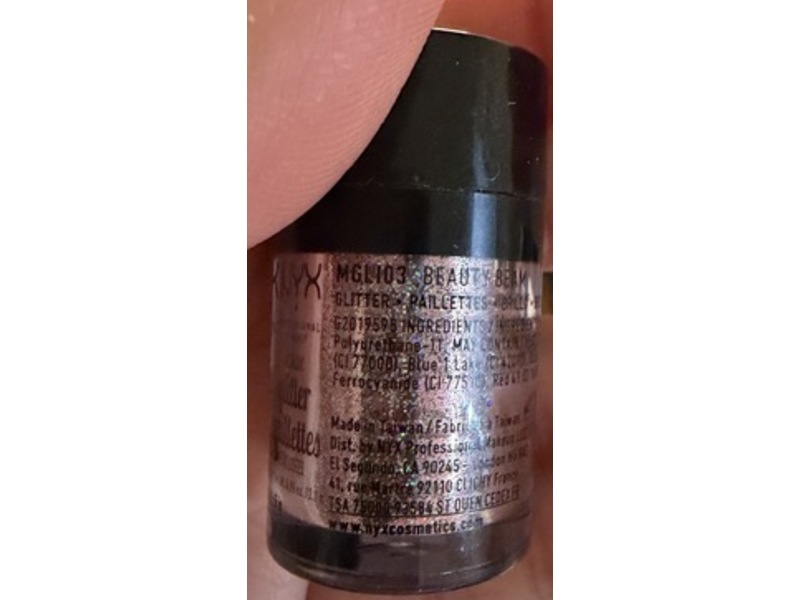 NYX Professional Makeup Glitter Paillettes, Metallic Beauty Beam, 0.08 fl oz/2.5 g