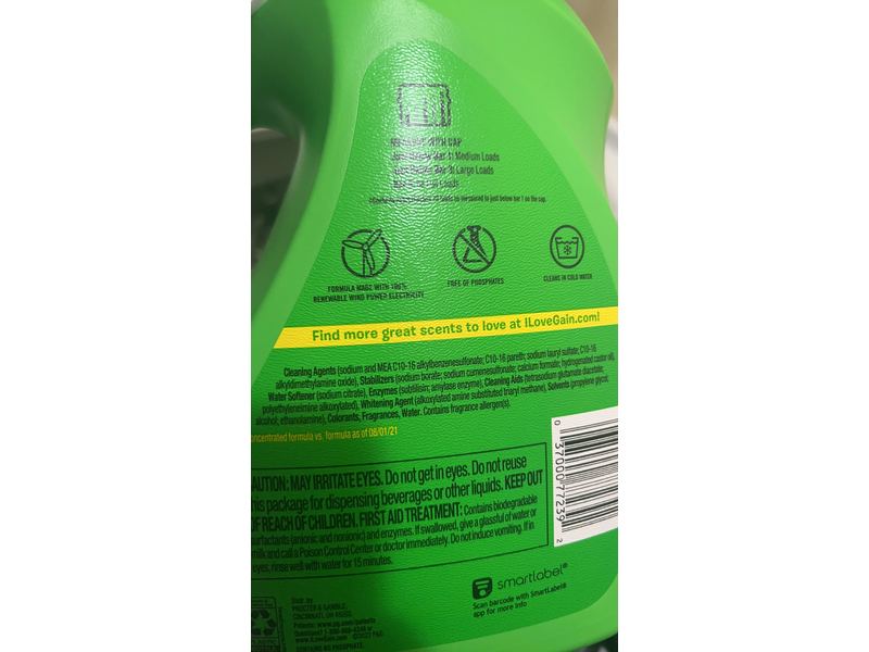 Gain + Aroma Boost Liquid Laundry Detergent, Original, 78 Loads, 113 fl oz/3.34 L