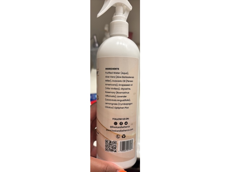 Bask & Lather Hydrating Hair Mist, 16 fl oz/473 mL