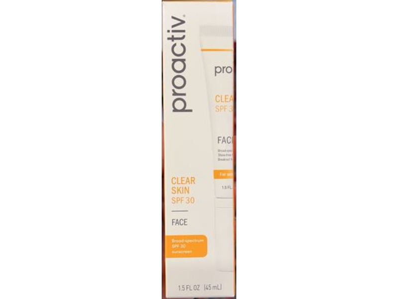 Proactiv Clear Skin Face Sunscreen Moisturizer, SPF 30, 1.5 fl oz/45 mL