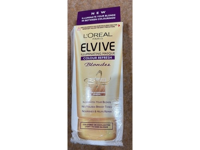 L'Oreal Paris Elvive Colour Refresh Blondes Illuminating Masque, Light To Dark Blonde,