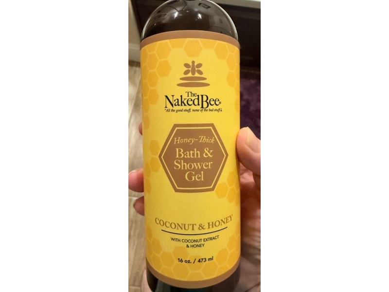 The Naked Bee Bath & Shower Gel, Coconut + Honey, 16 oz/473 mL